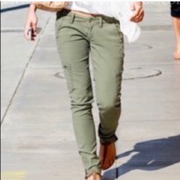 LUCKY BRAND Olive Green Cargo Ankle Cropped 2 / 26 - Picture 8 of 8